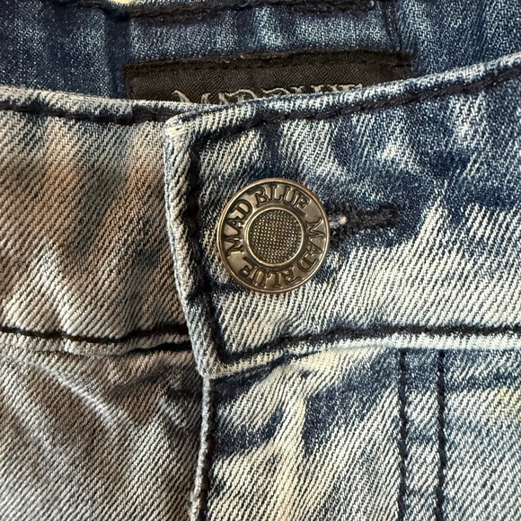 Mad Blue Distressed Denim Men’s Shorts Size 36 100% Cotton - Picture 6 of 12